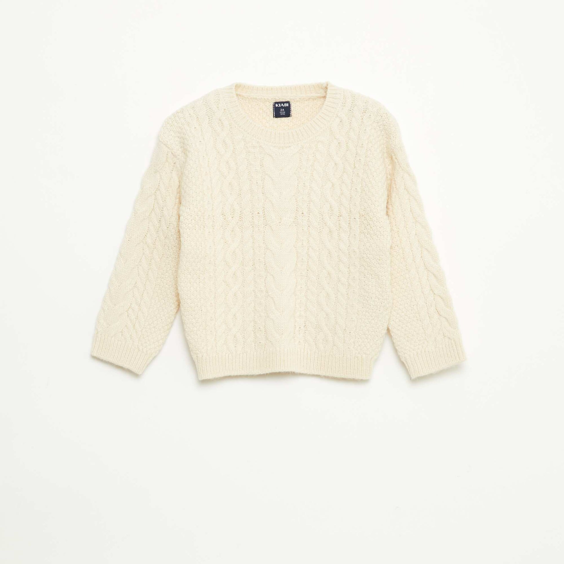 Cable Knit Sweater BEIGE