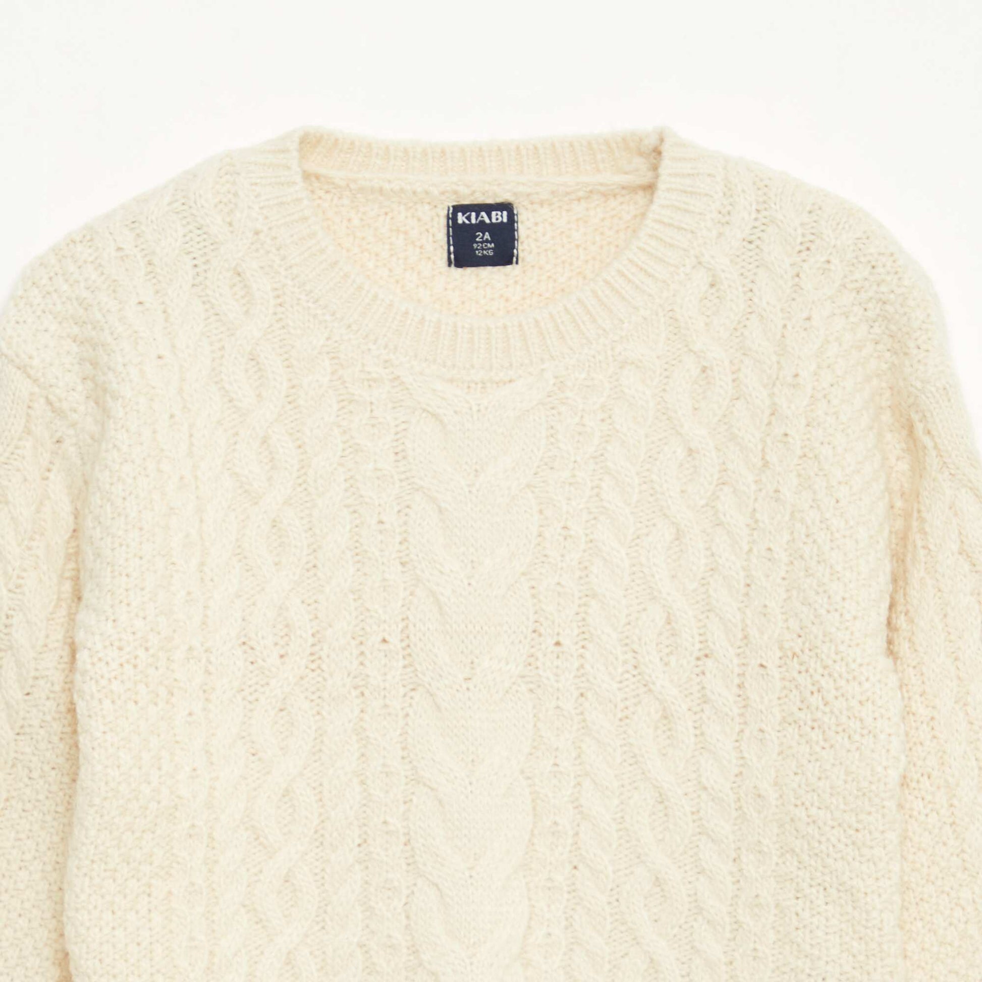 Cable Knit Sweater BEIGE