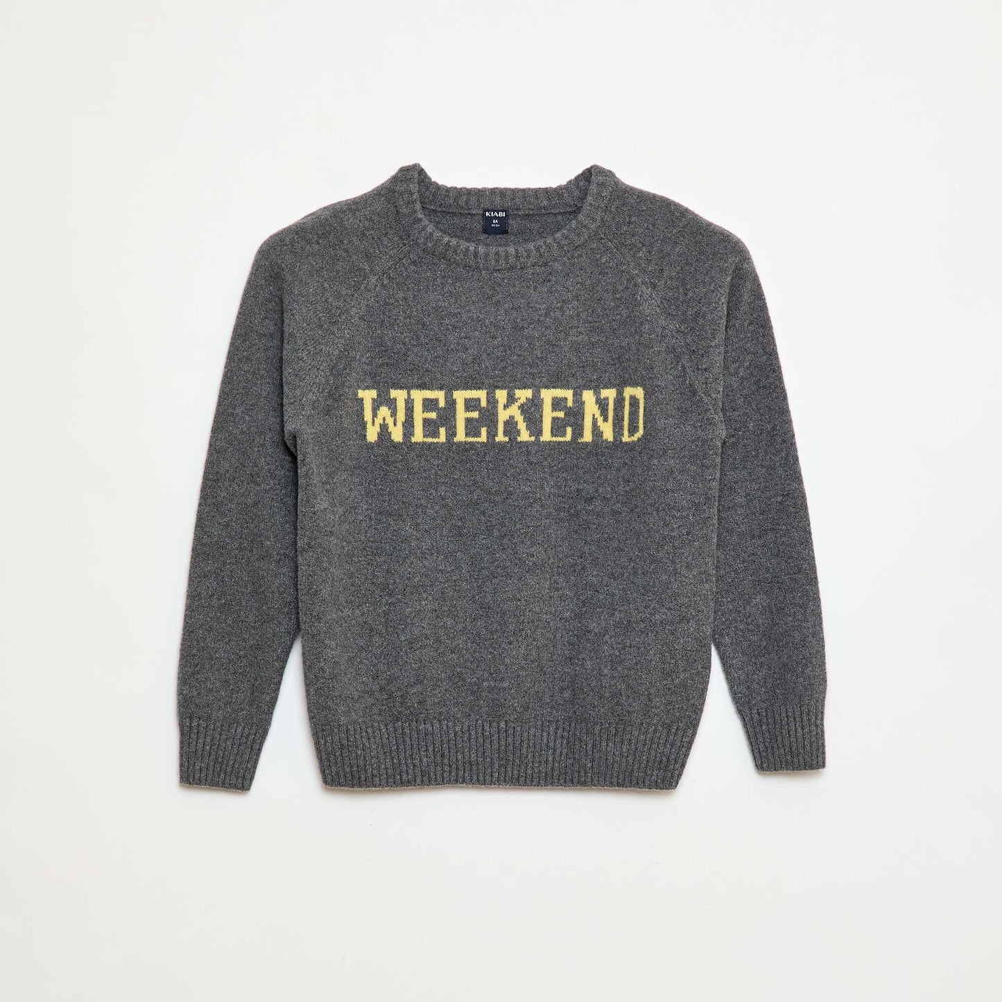 Ultra-Soft Slogan Sweater GREY