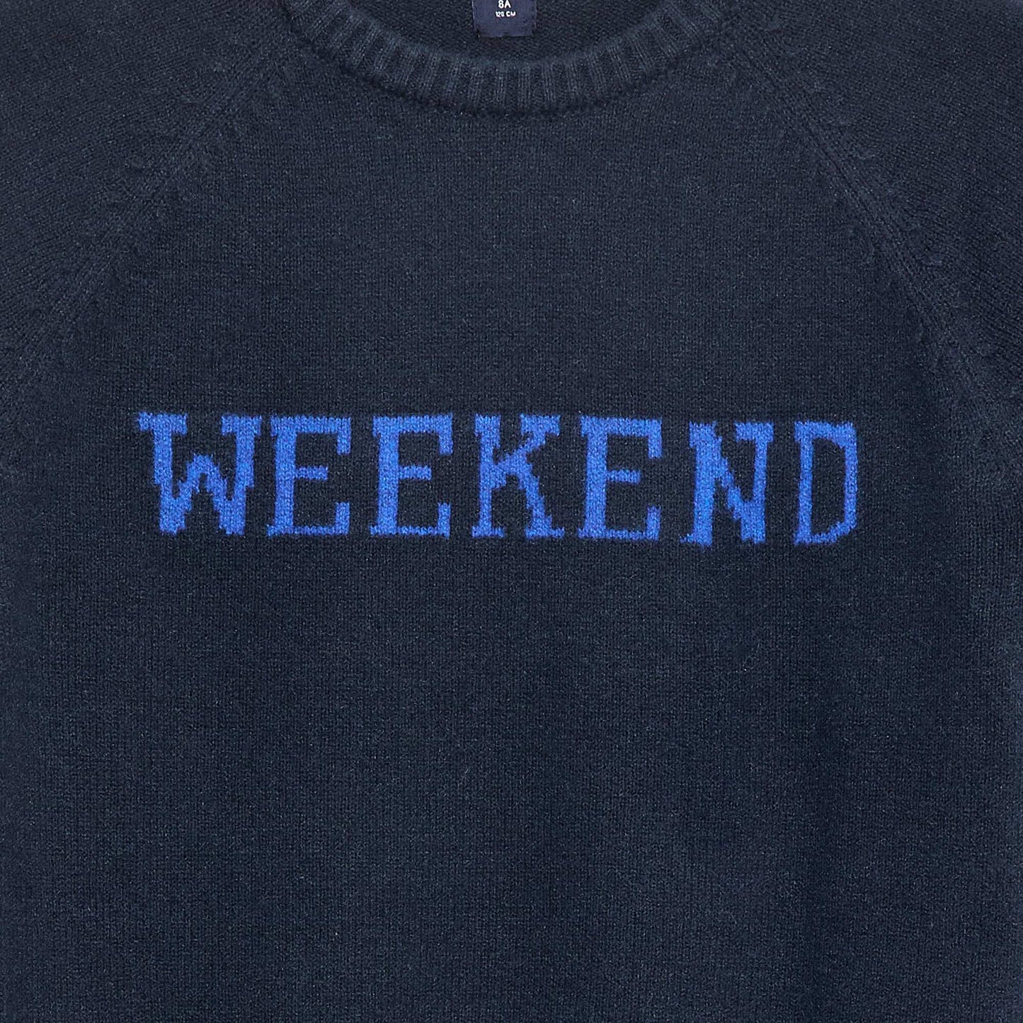 Ultra-Soft Slogan Sweater BLUE