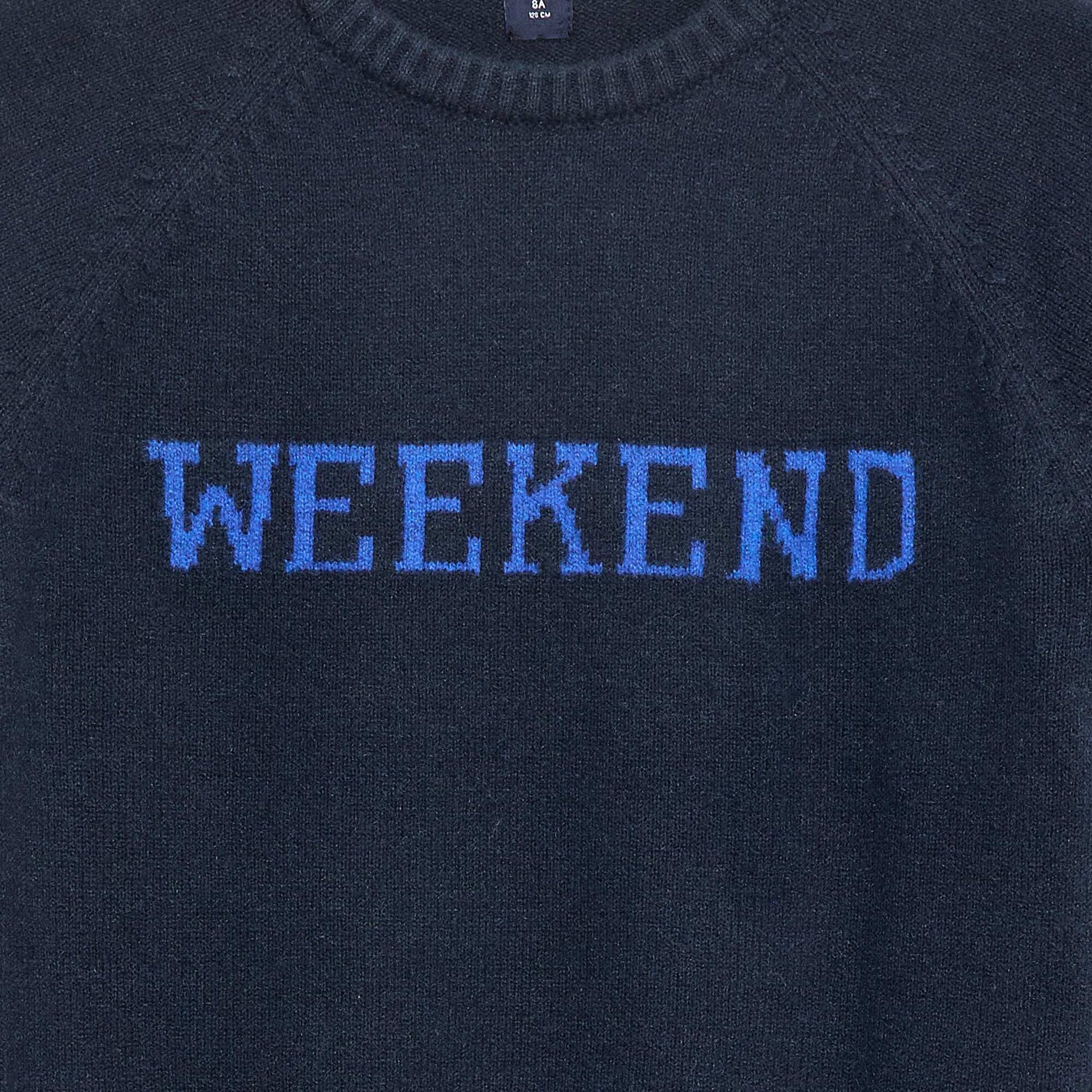 Ultra-Soft Slogan Sweater BLUE