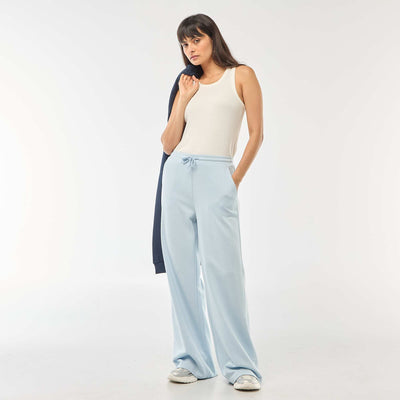 Solid Color Cotton Joggers BLUE