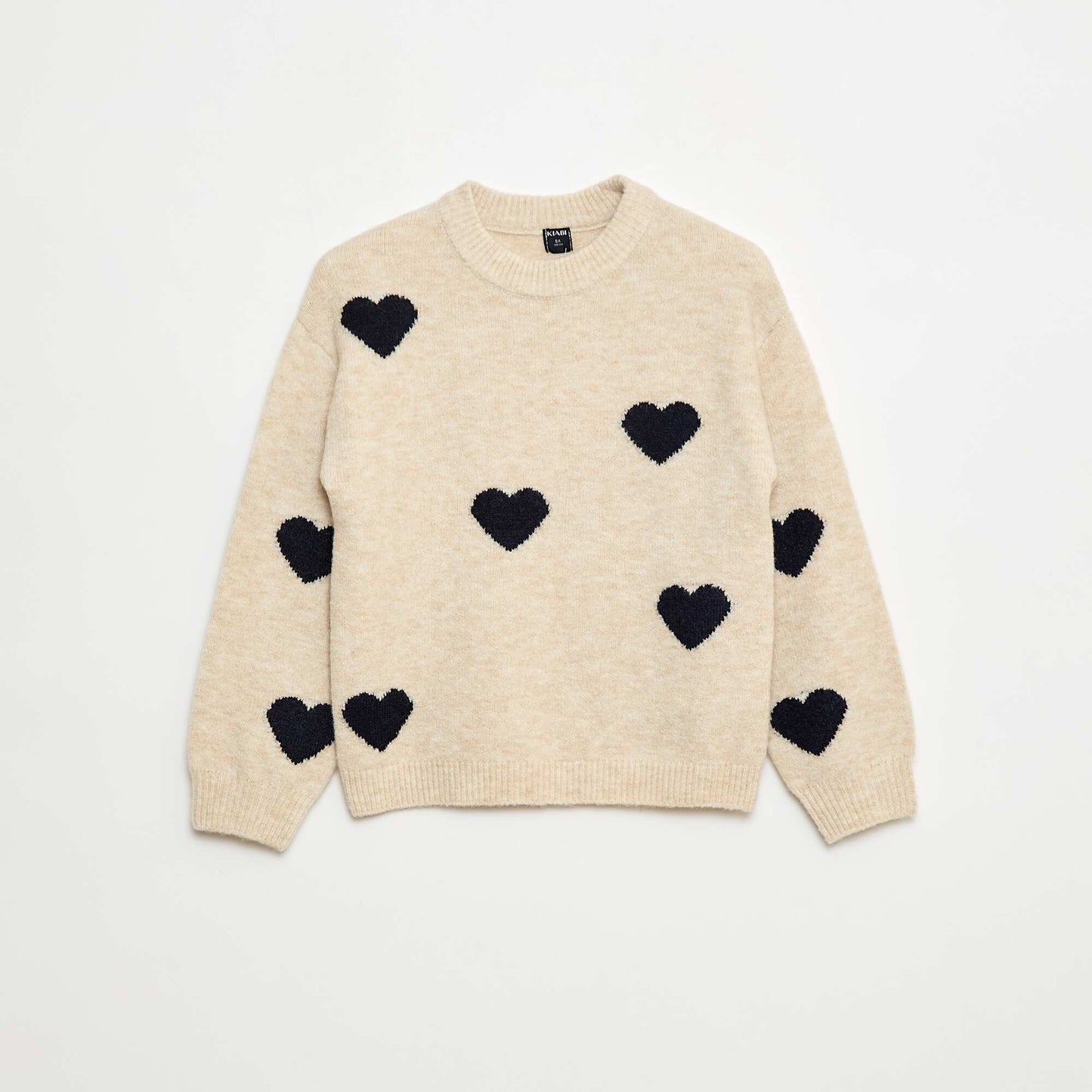 Patterned Crew Neck Sweater BLUE