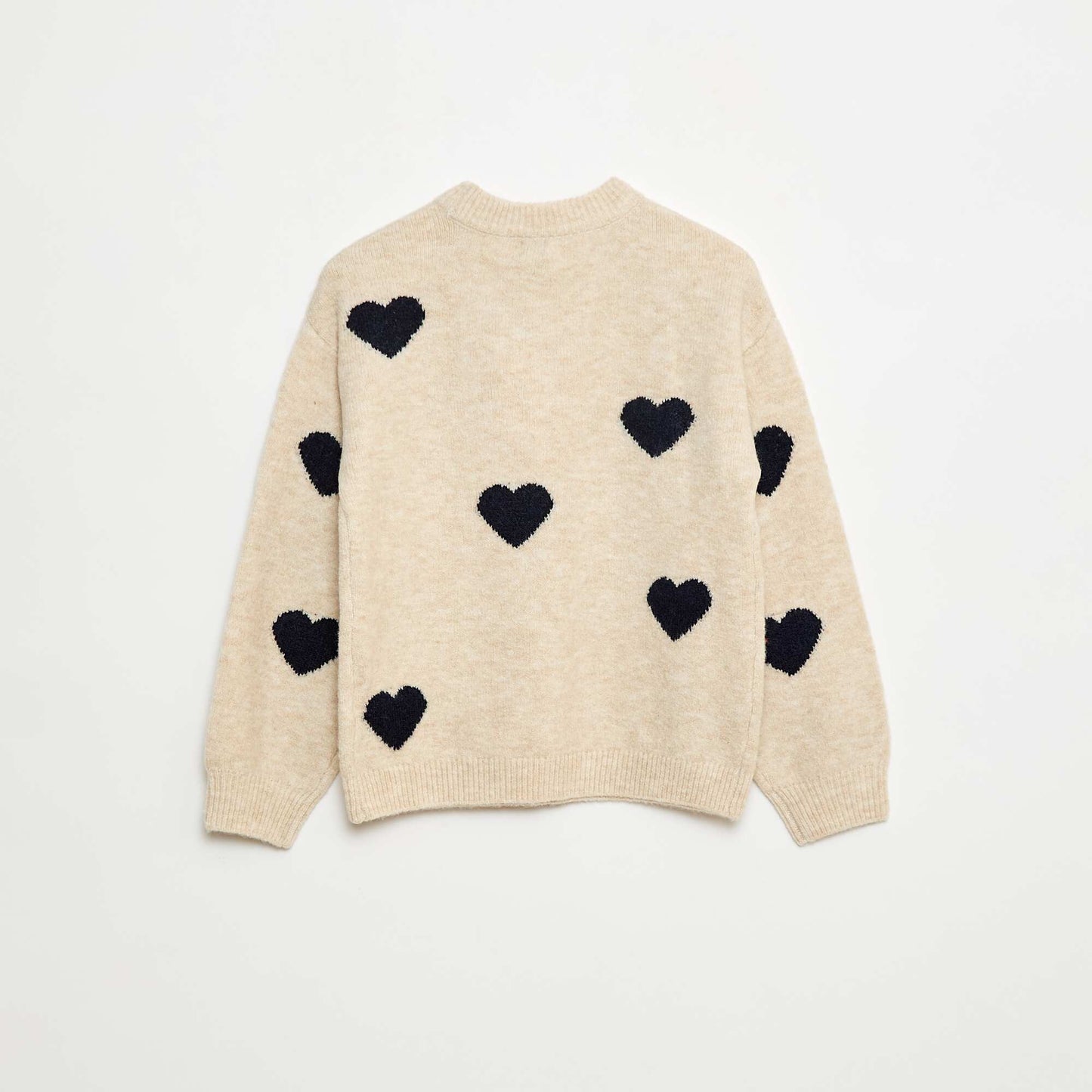 Patterned Crew Neck Sweater BLUE