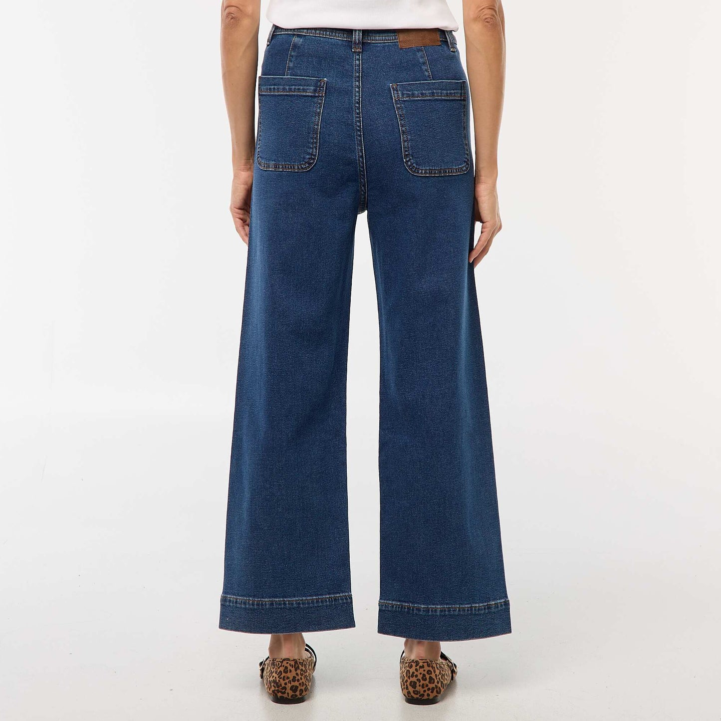 Wide Leg Denim Pants BLUE