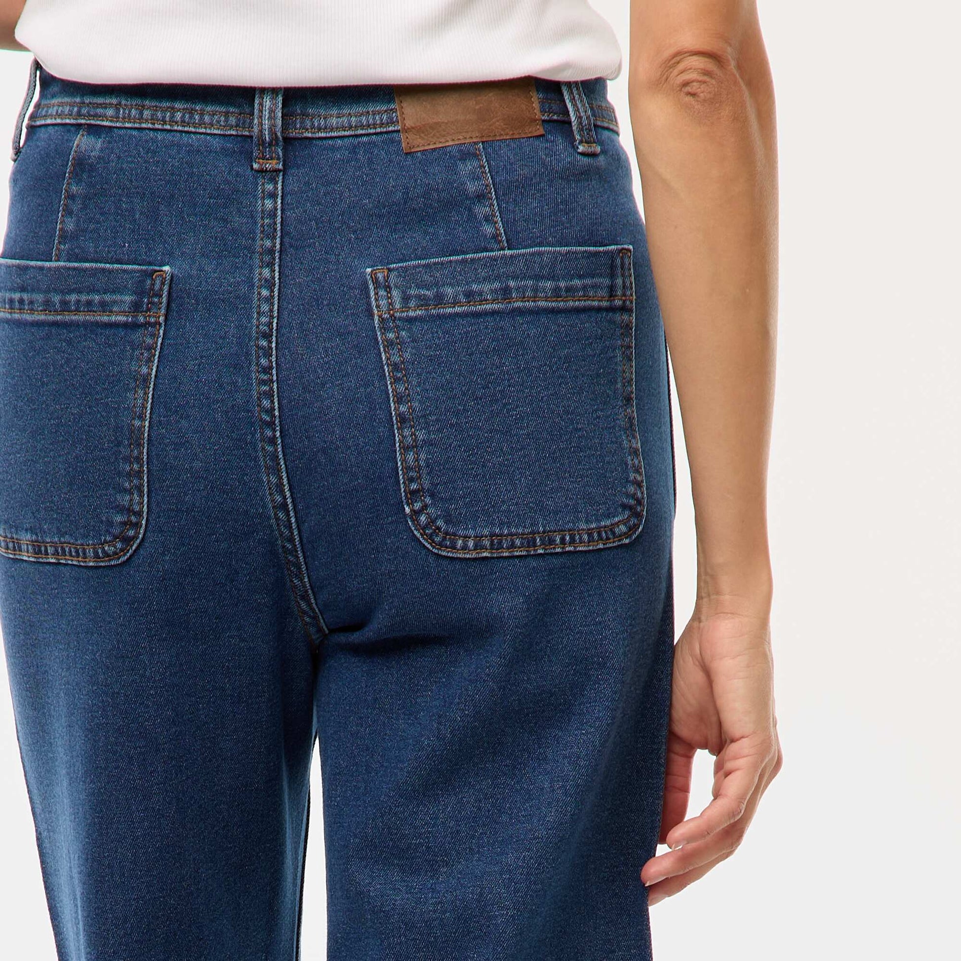 Wide Leg Denim Pants BLUE