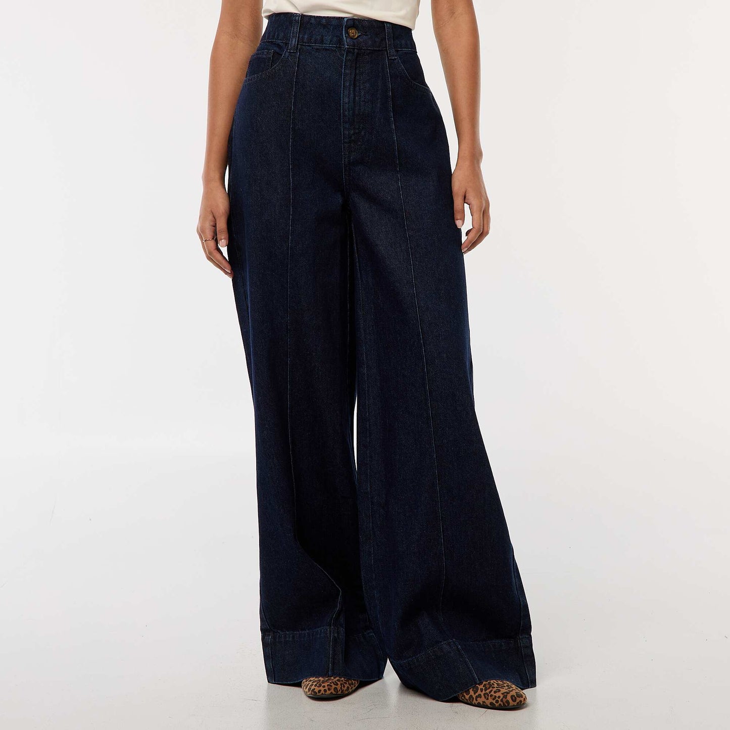 Wide Leg 5-Pocket Jeans BLUE