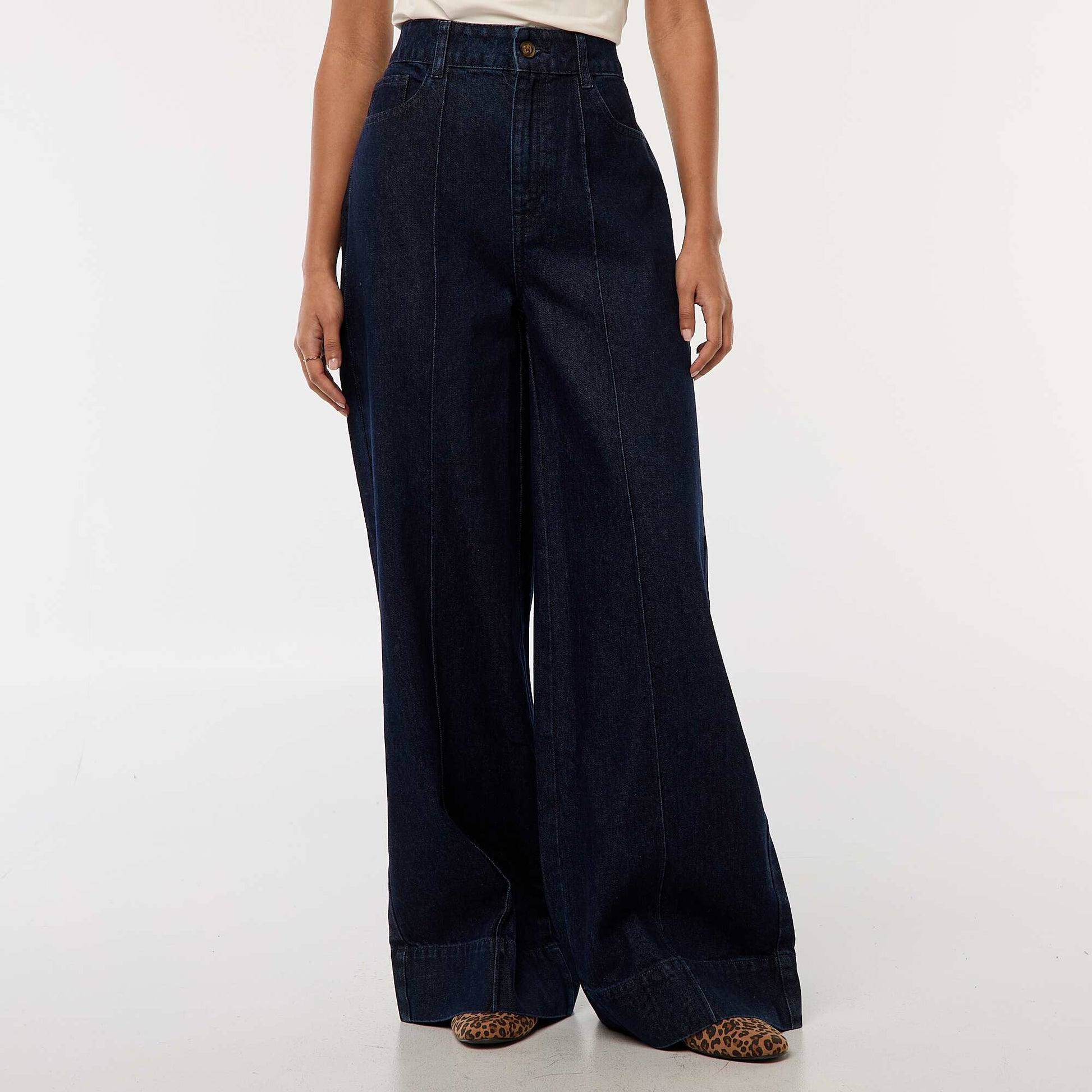Wide Leg 5-Pocket Jeans BLUE