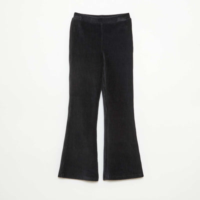 Corduroy Flare Pants BLACK