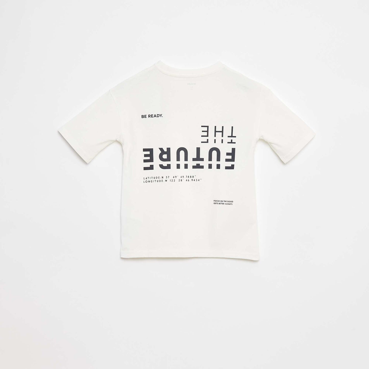 Printed slogan T-shirt BEIGE
