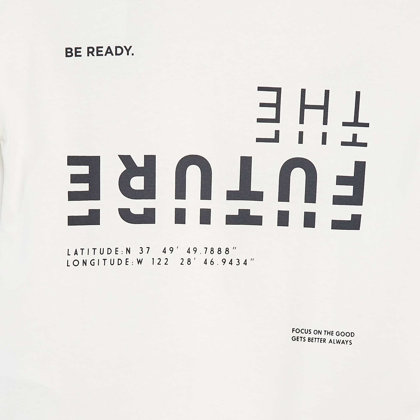 Printed slogan T-shirt BEIGE