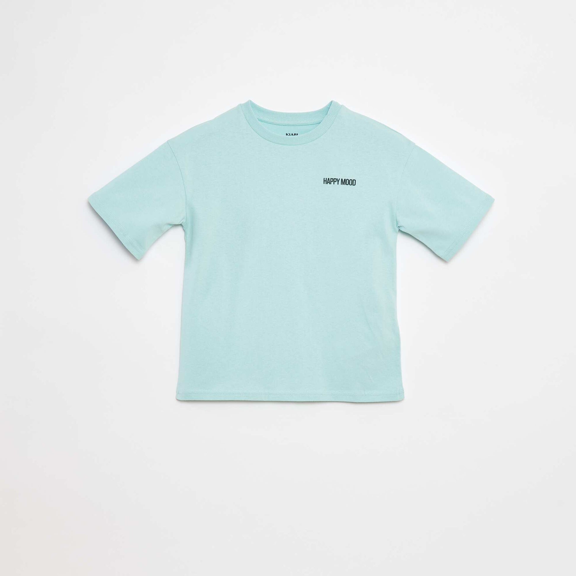 Printed slogan T-shirt BLUE