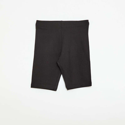 Plain Cotton Jersey Cycling Shorts BLACK