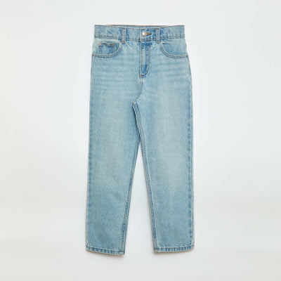 High-Waisted Denim Jeans BLUE