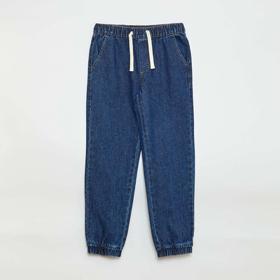 Jogger-fit denim trousers BLUE