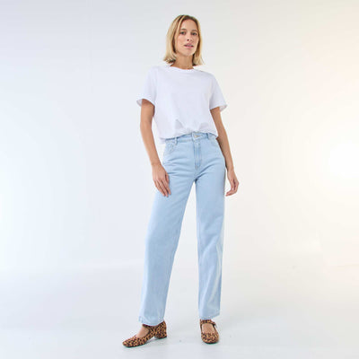 Straight-leg Cotton Denim Jeans BLUE