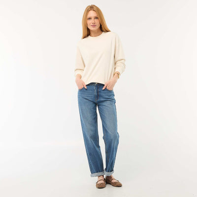 Straight-Leg Cotton Denim Jeans BLUE