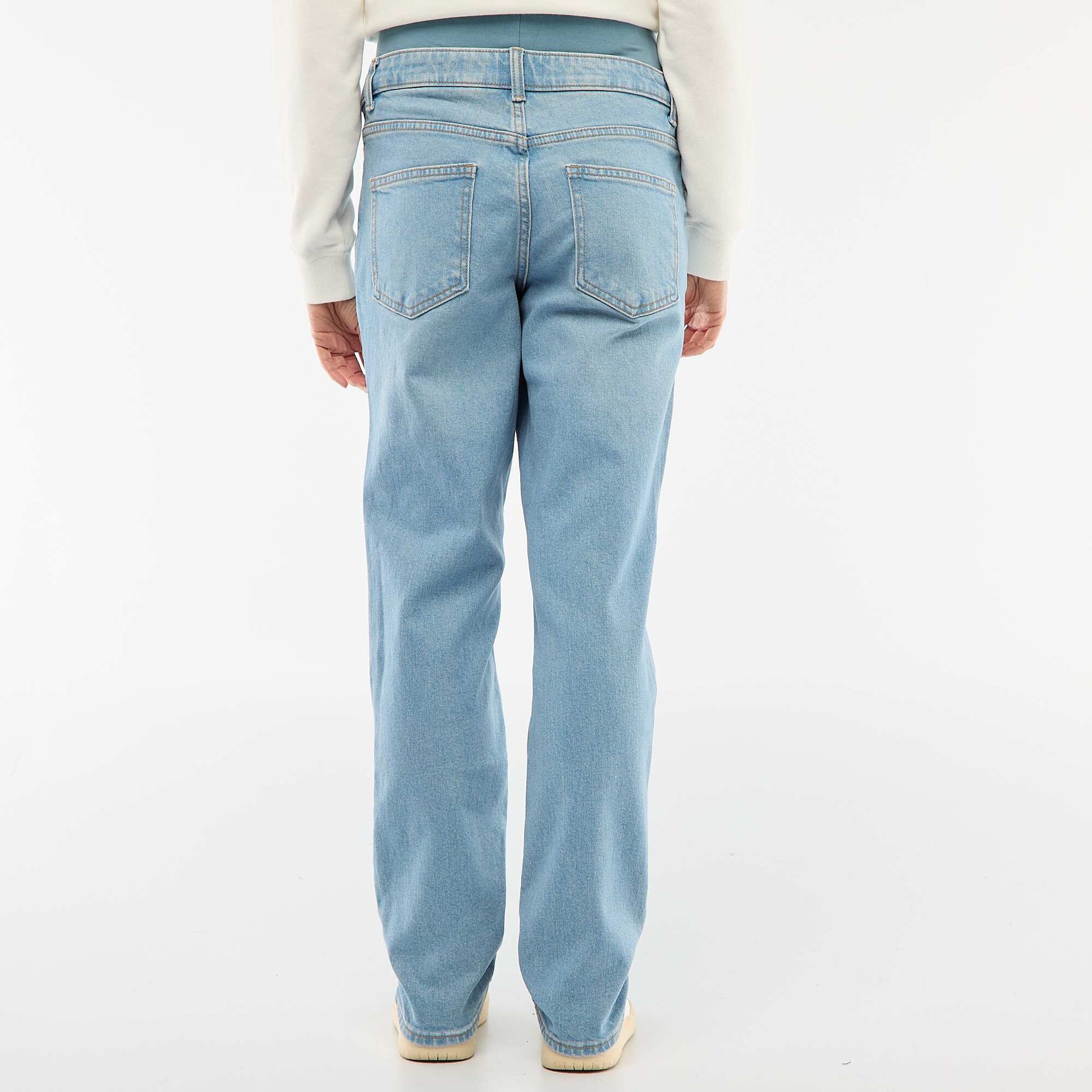 Maternity Trousers with Stretch Waistband BLUE