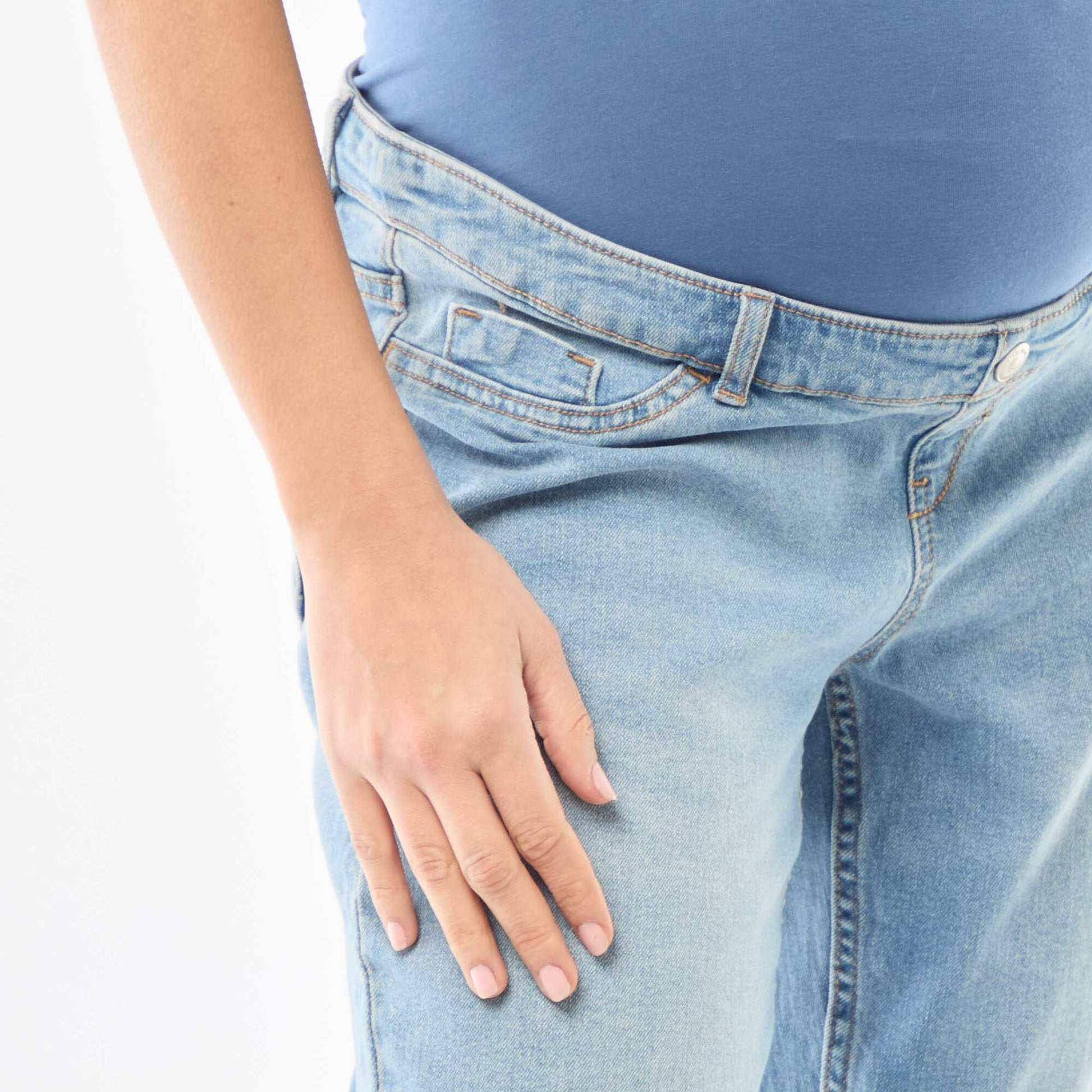 Maternity Mom Fit Jeans BLUE