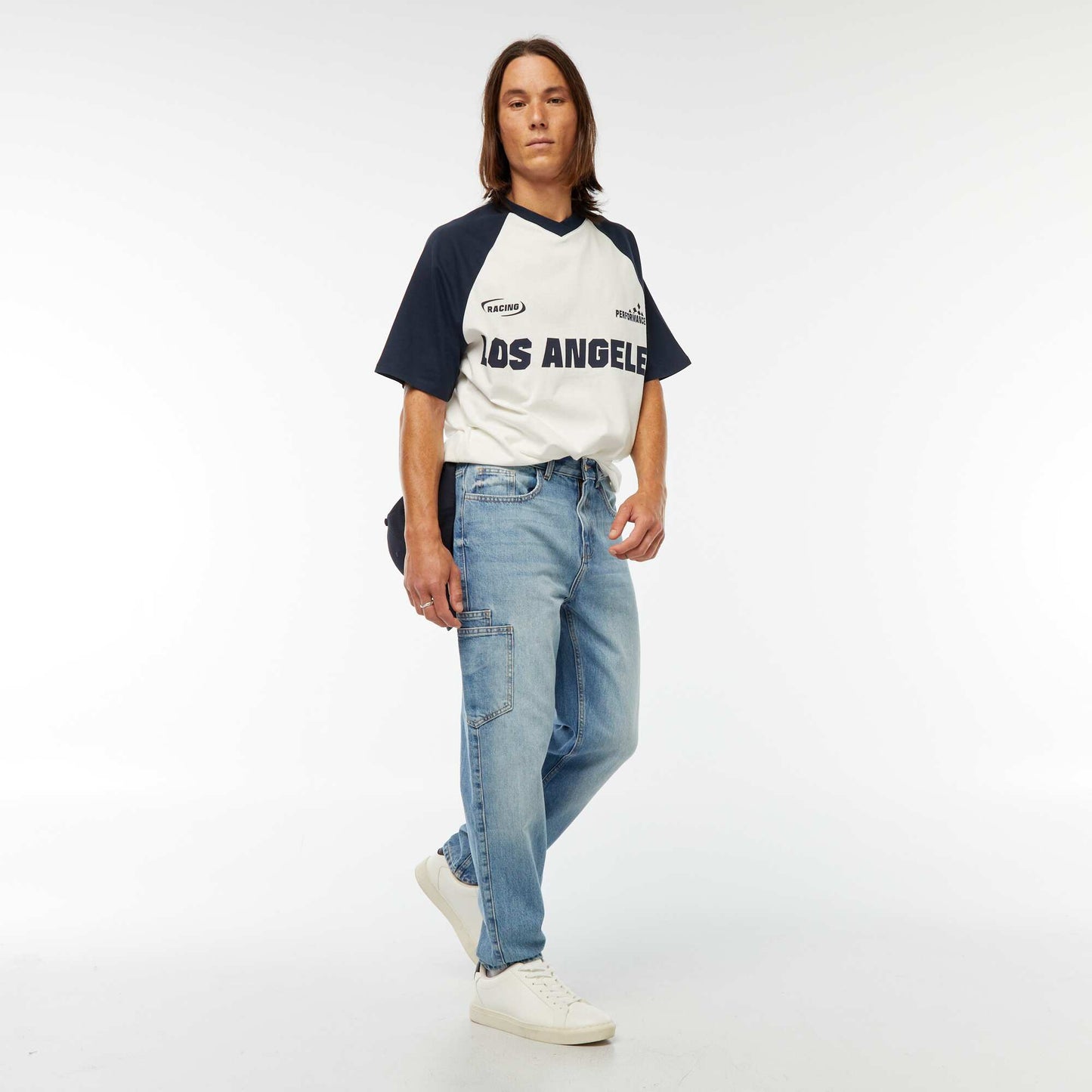 Sporty Los Angeles print T-shirt BLUE