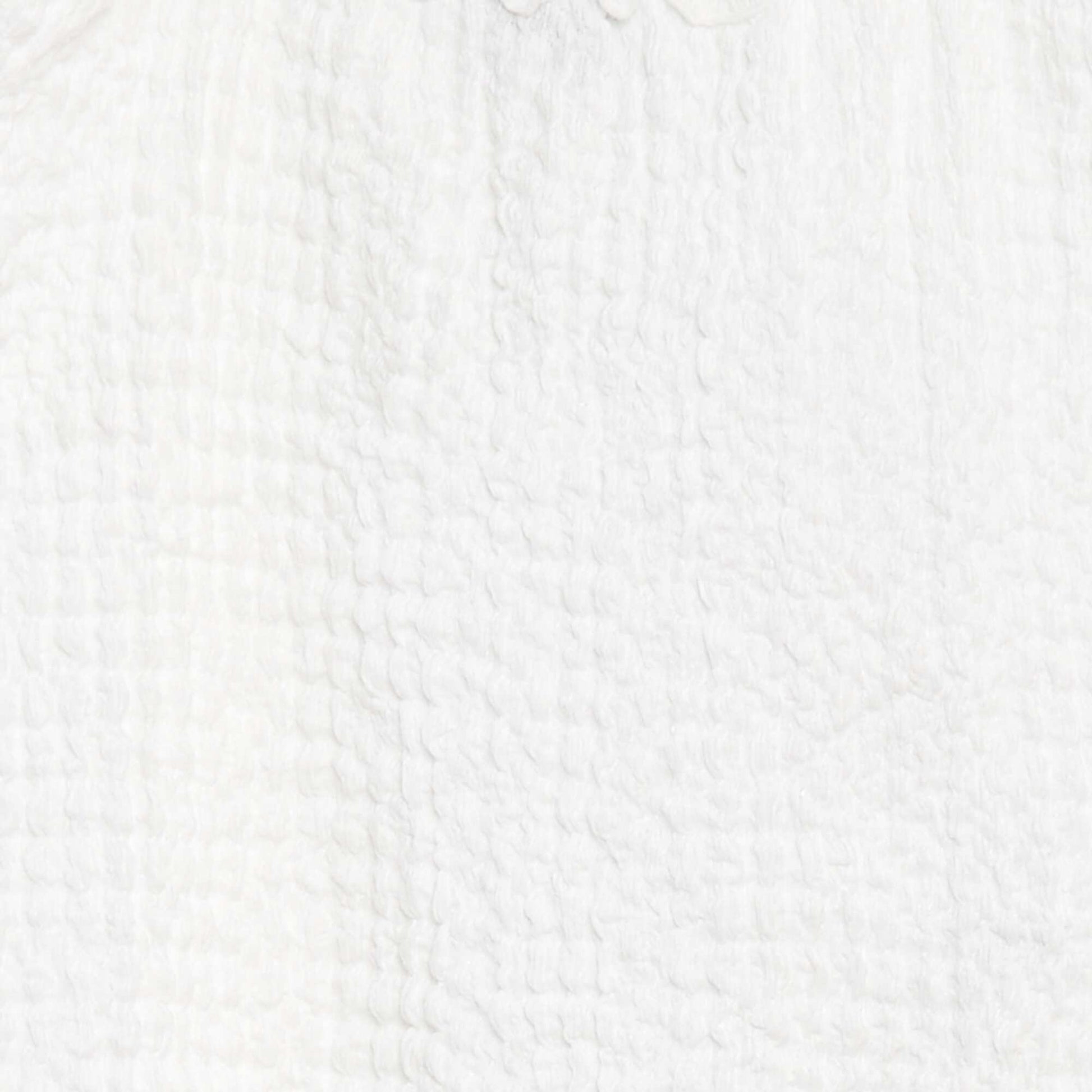 Waffle-knit top WHITE