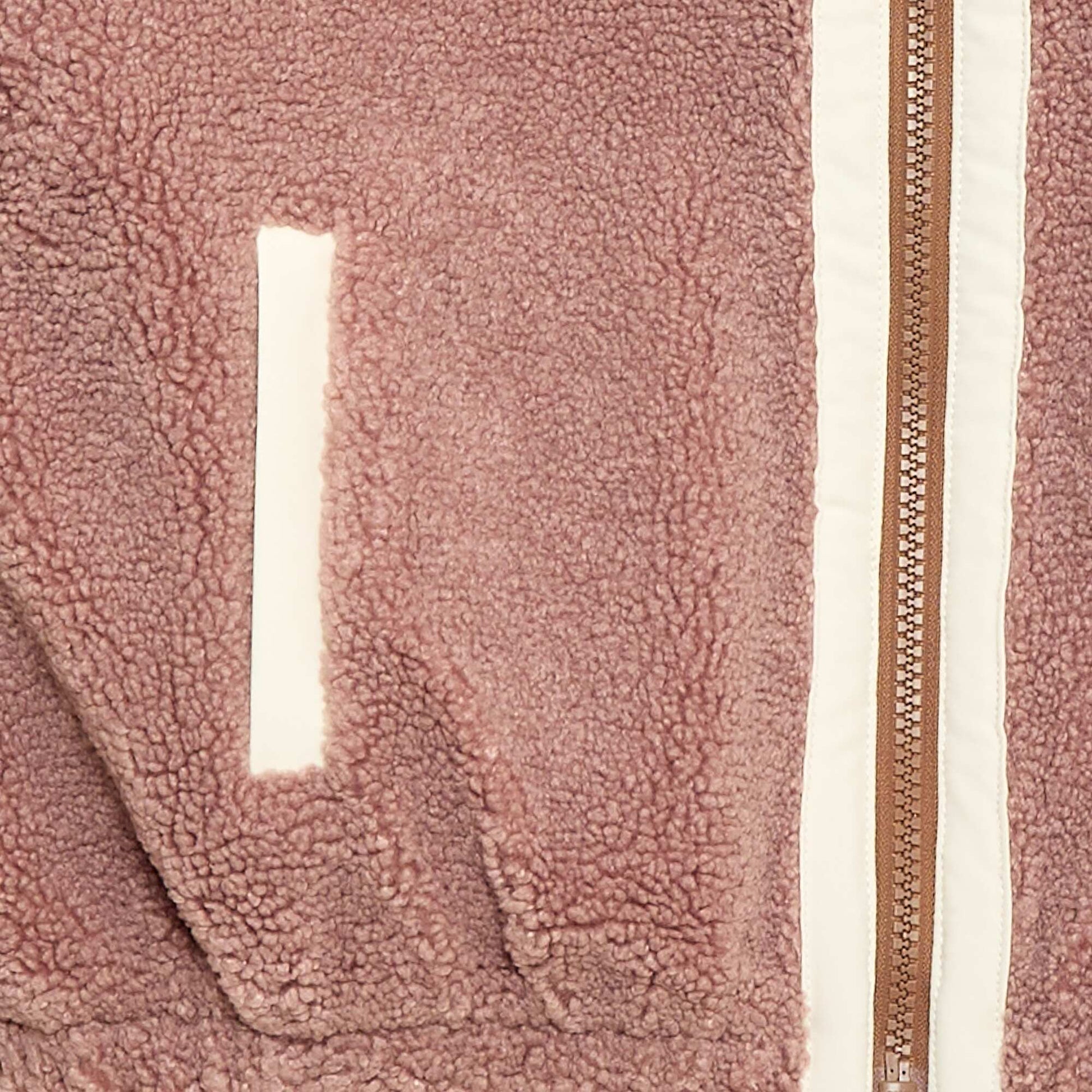 Fleece Effect Zip-Up Cardigan BROWN