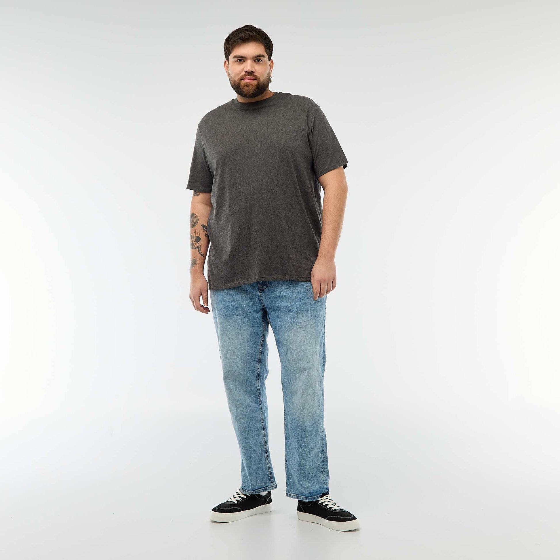 Regular fit / straight leg jeans with 5 pockets BLUE