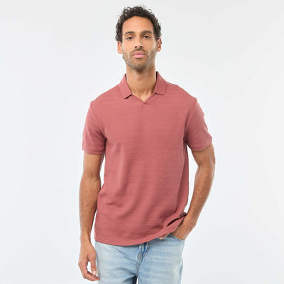 Short-Sleeved Cotton Piqué Polo Shirt RED