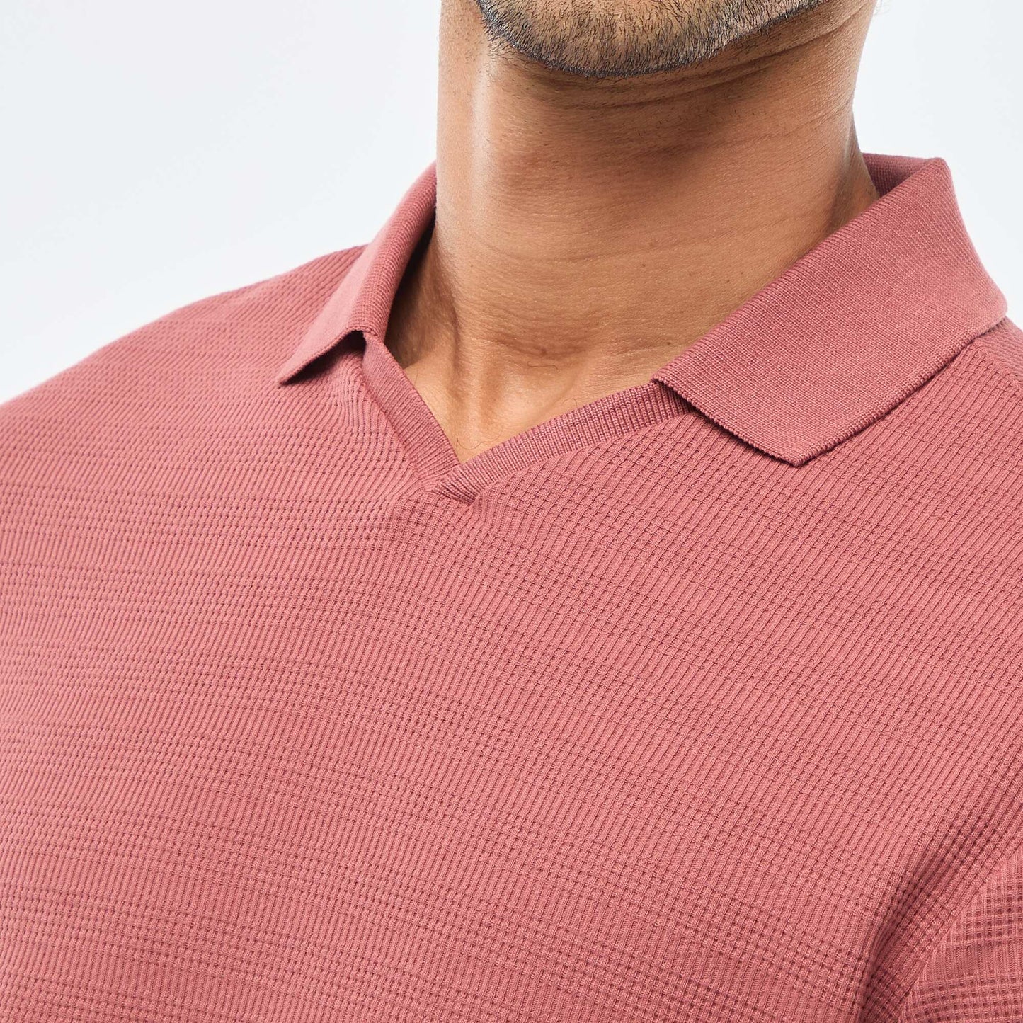 Short-Sleeved Cotton Piqué Polo Shirt RED