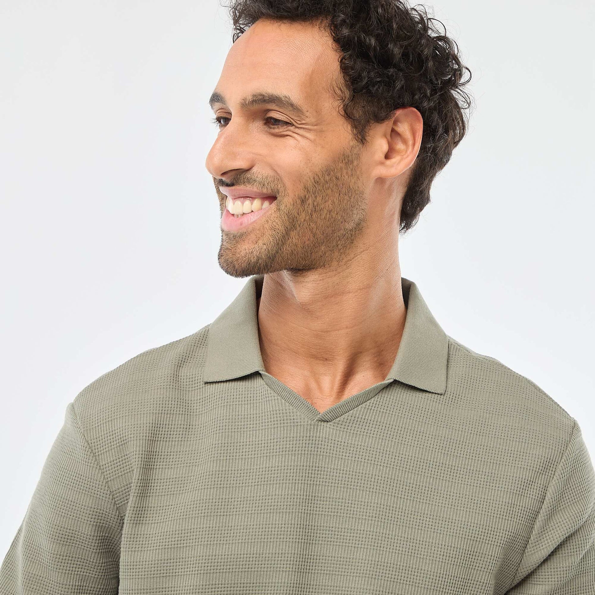 Short-Sleeved Cotton Piqué Polo Shirt GREEN