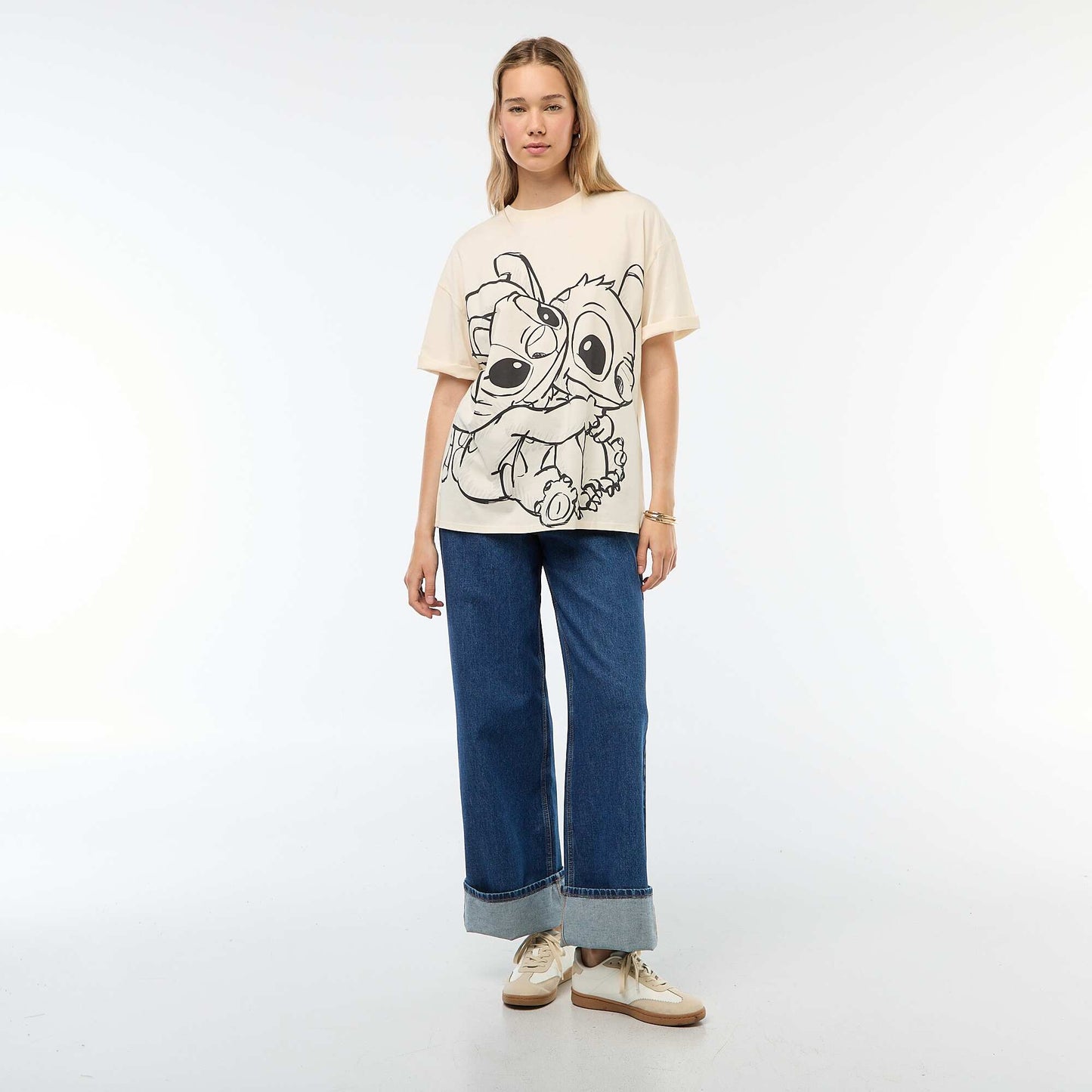 Stitch' 'Disney' short-sleeved T-shirt BEIGE