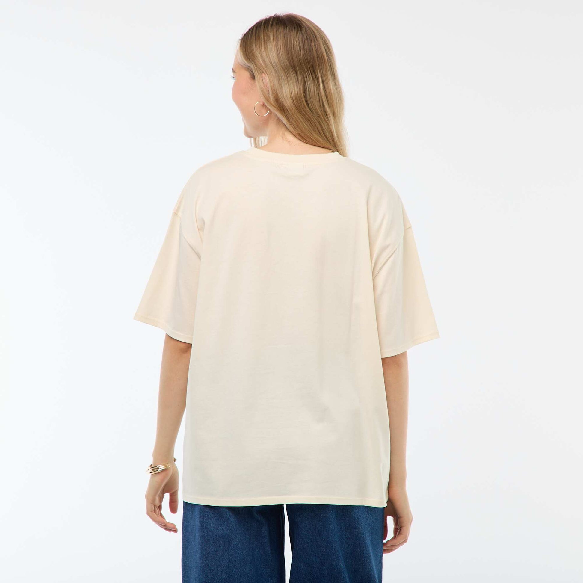 Stitch' 'Disney' short-sleeved T-shirt BEIGE