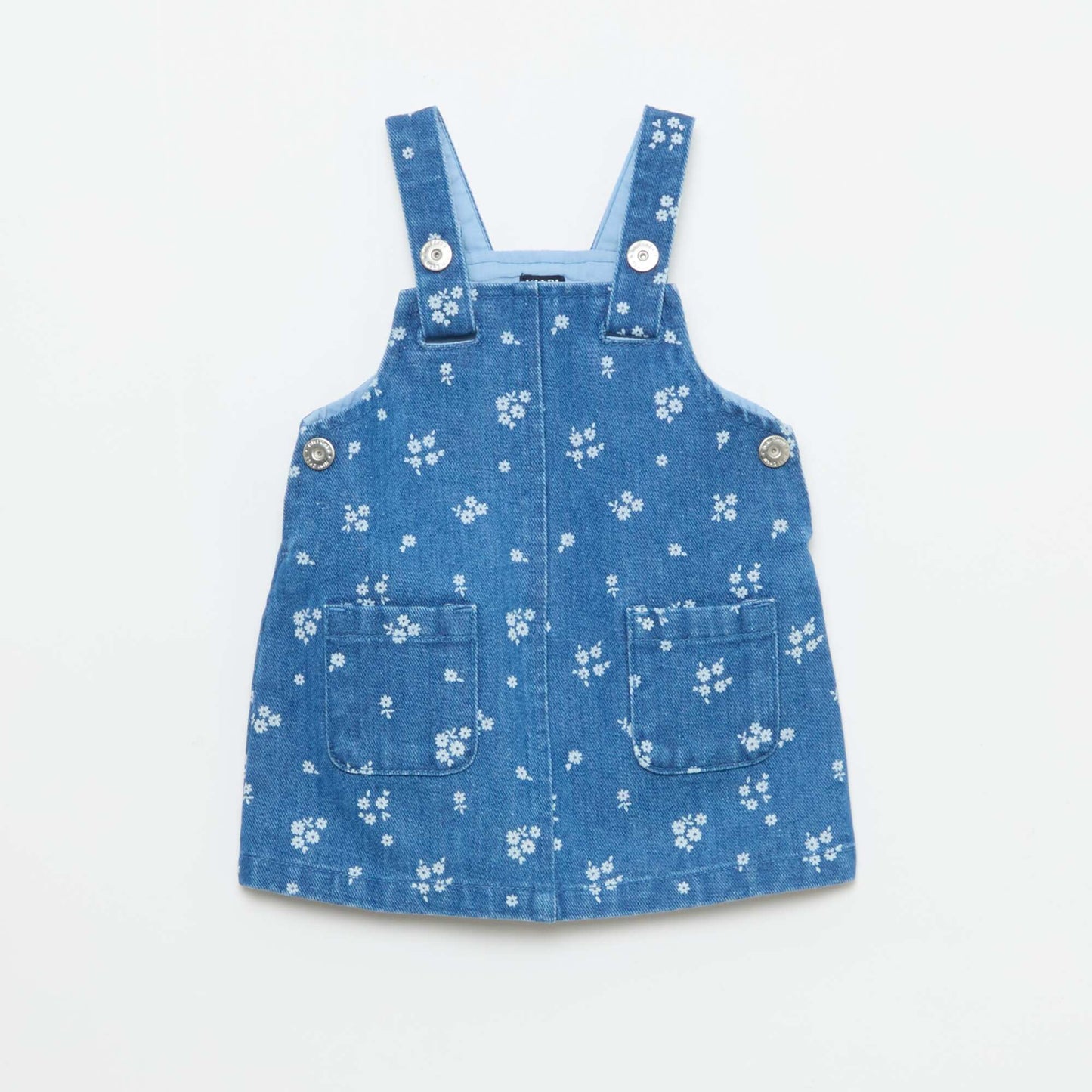 Motif Dungaree Dress BLUE