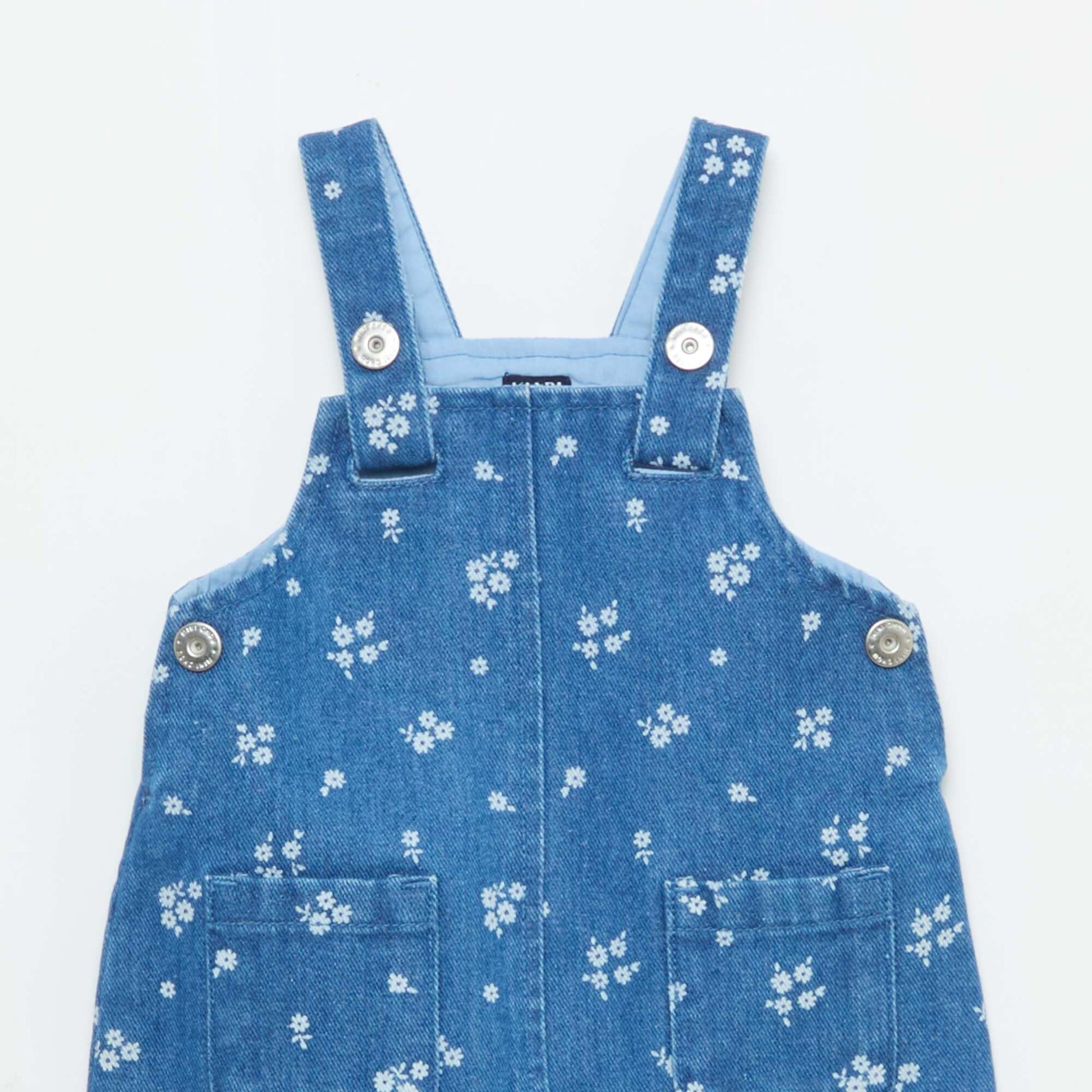 Motif Dungaree Dress BLUE