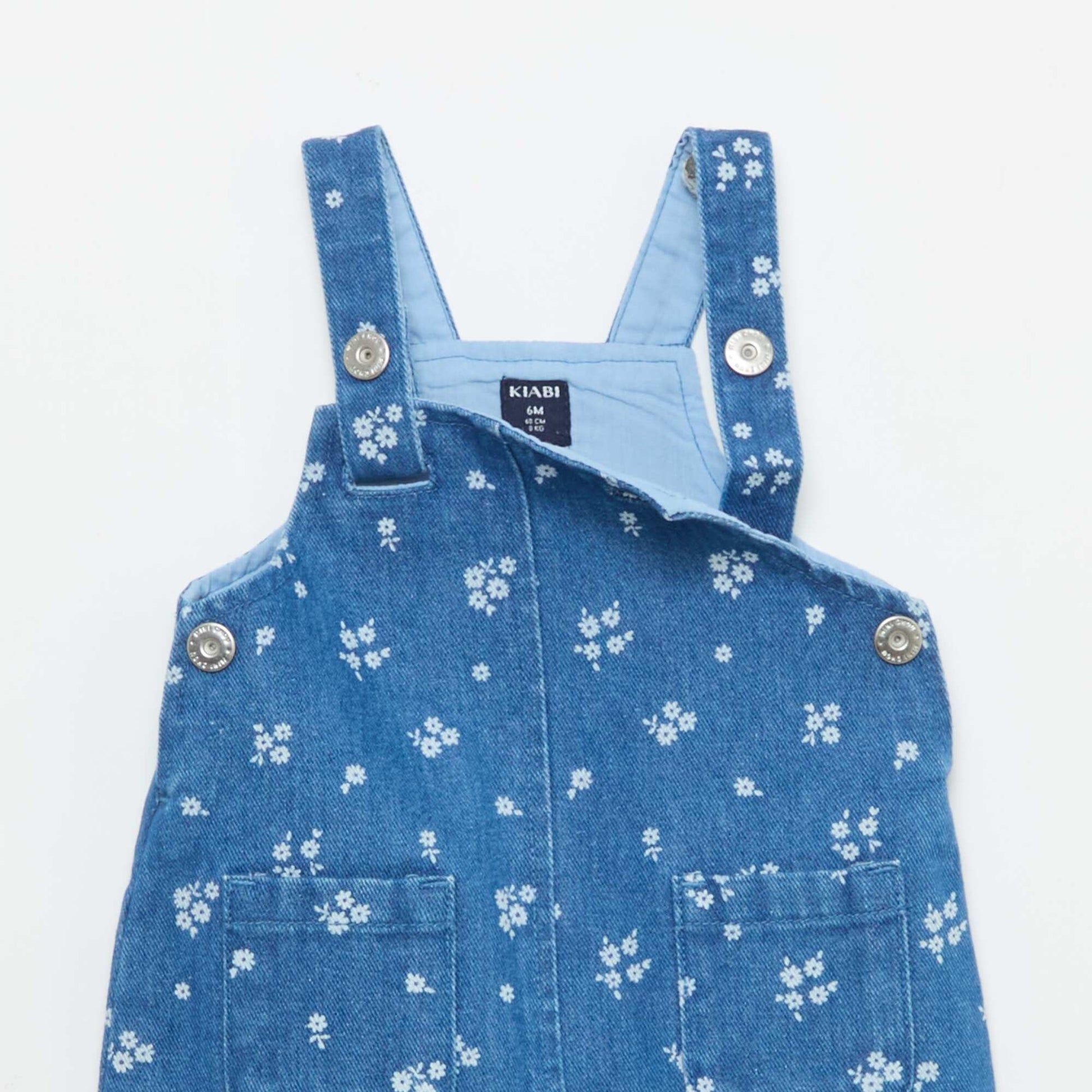 Motif Dungaree Dress BLUE