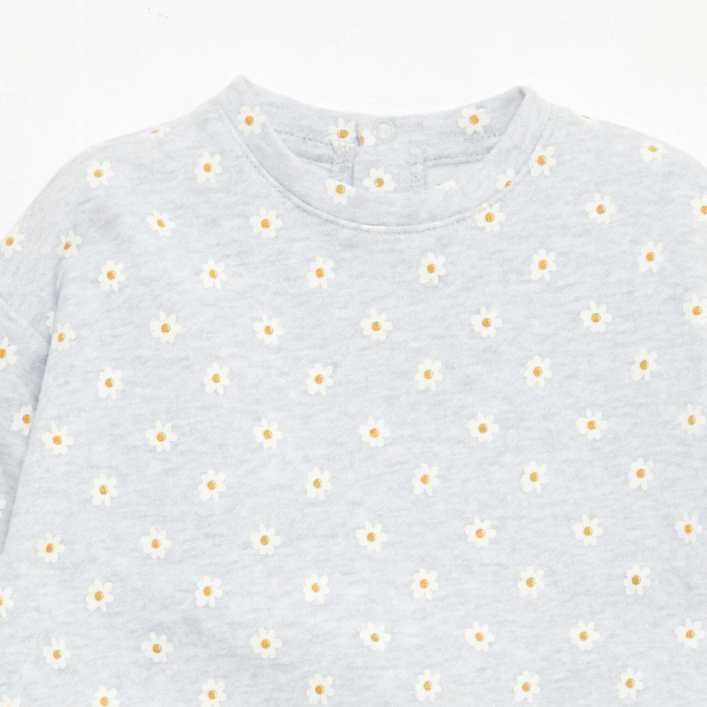Patterned Fleece Sweatshirt GREY