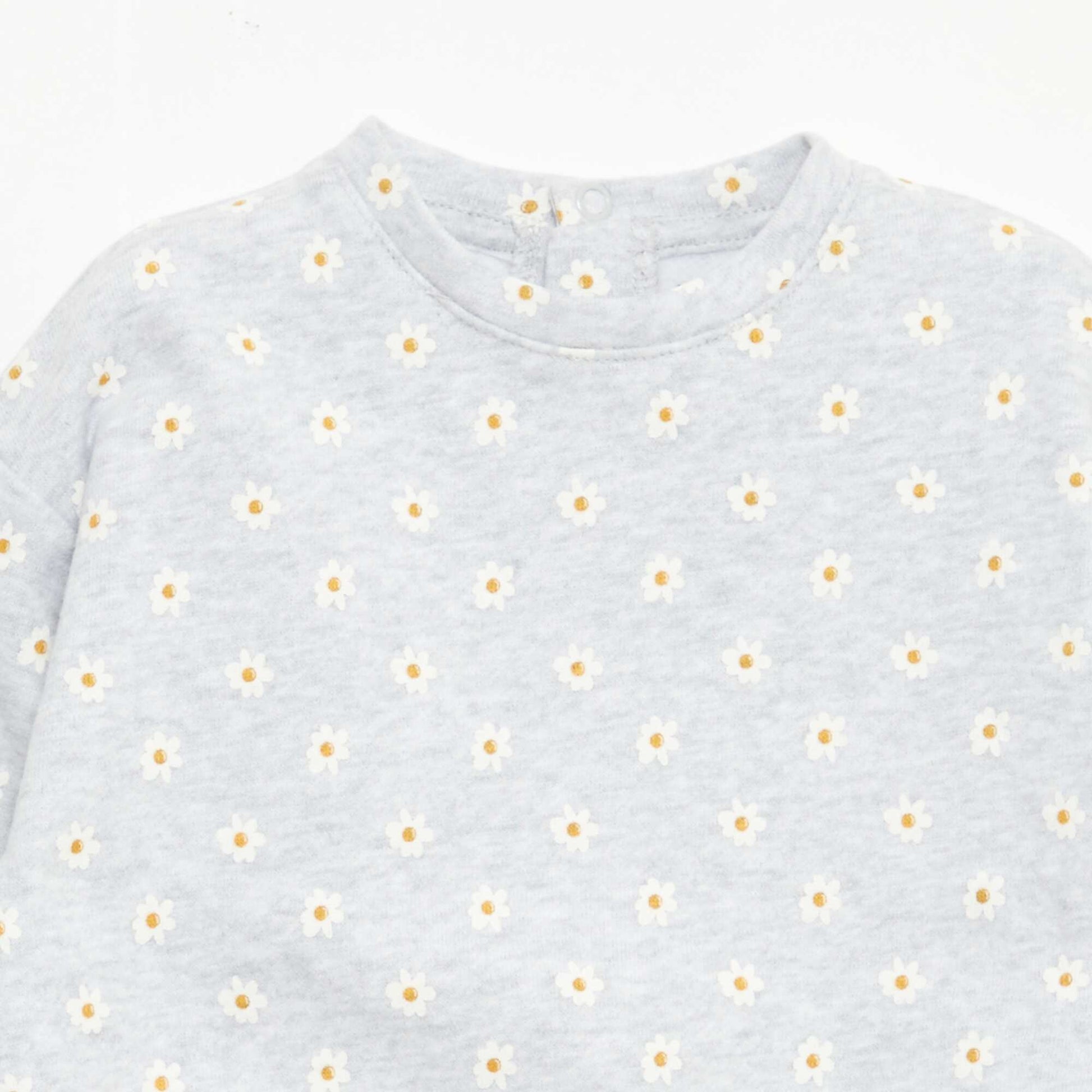 Patterned Fleece Sweatshirt GREY