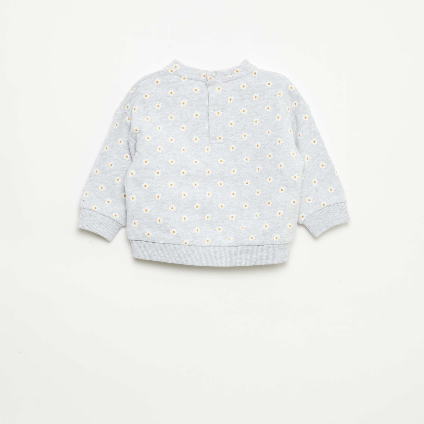 Patterned Fleece Sweatshirt GREY