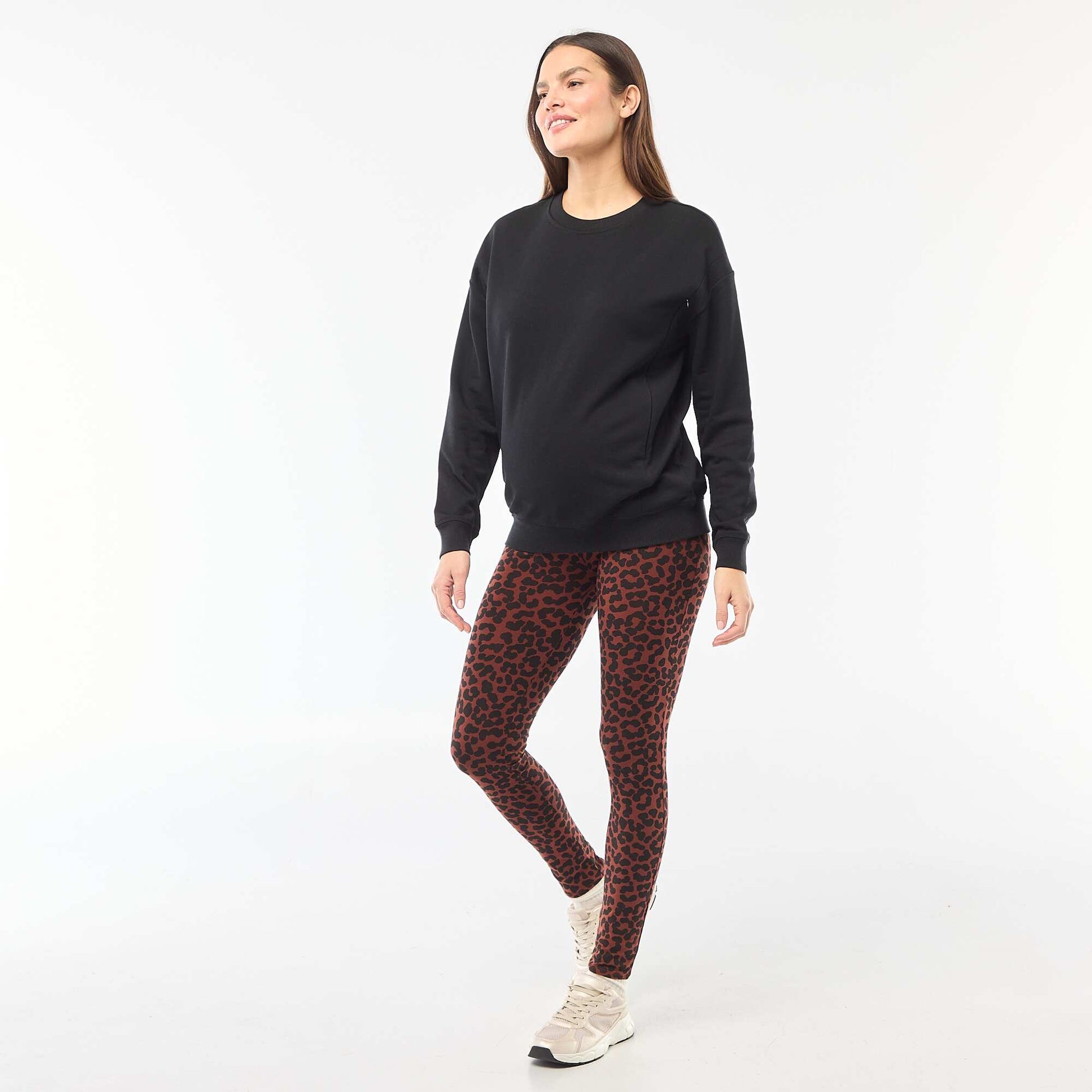 Printed Maternity Leggings BEIGE