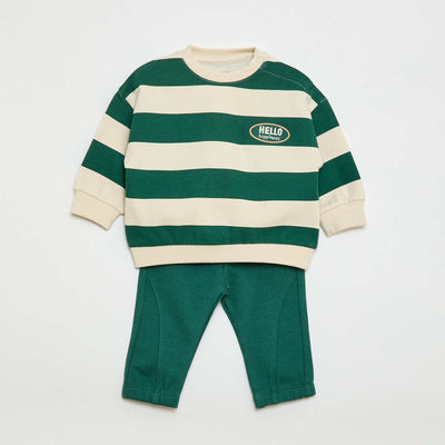 Sweatshirt & Joggers Set - 2 Pieces GREEN