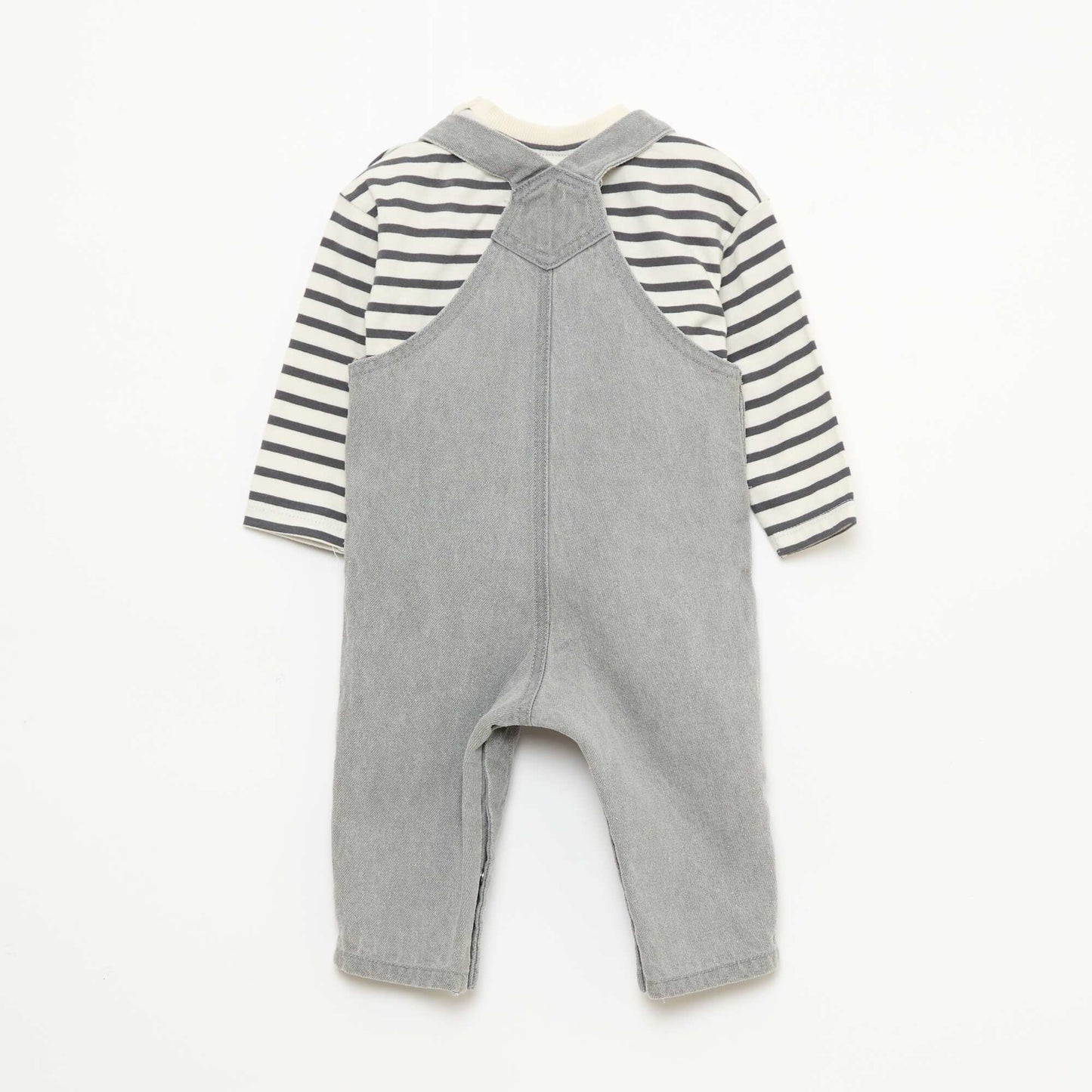T-shirt + Dungarees Set - 2 pieces GREY
