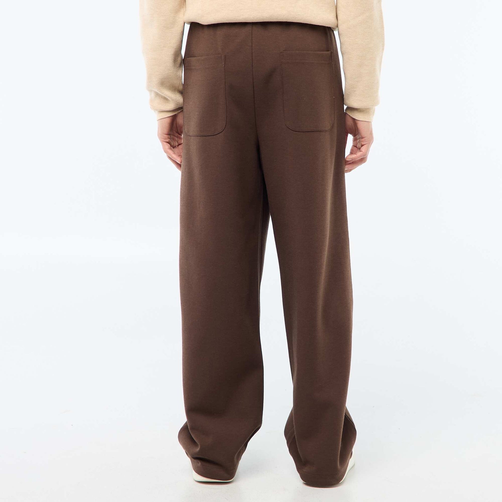 Wide-Leg Jogger Style Pants BROWN