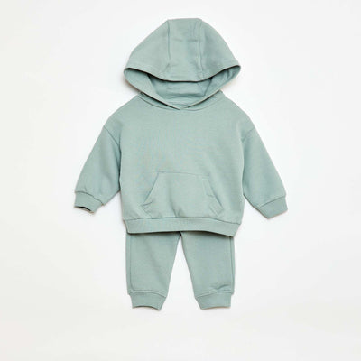 Monochrome Hoodie and Joggers Set - 2 Piece BLUE