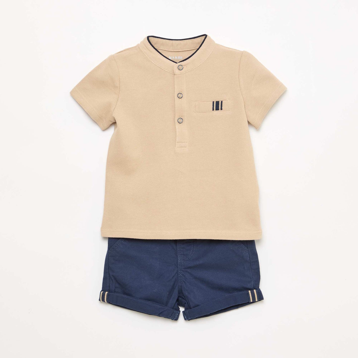 Polo & Shorts Set - 2 Piece BEIGE