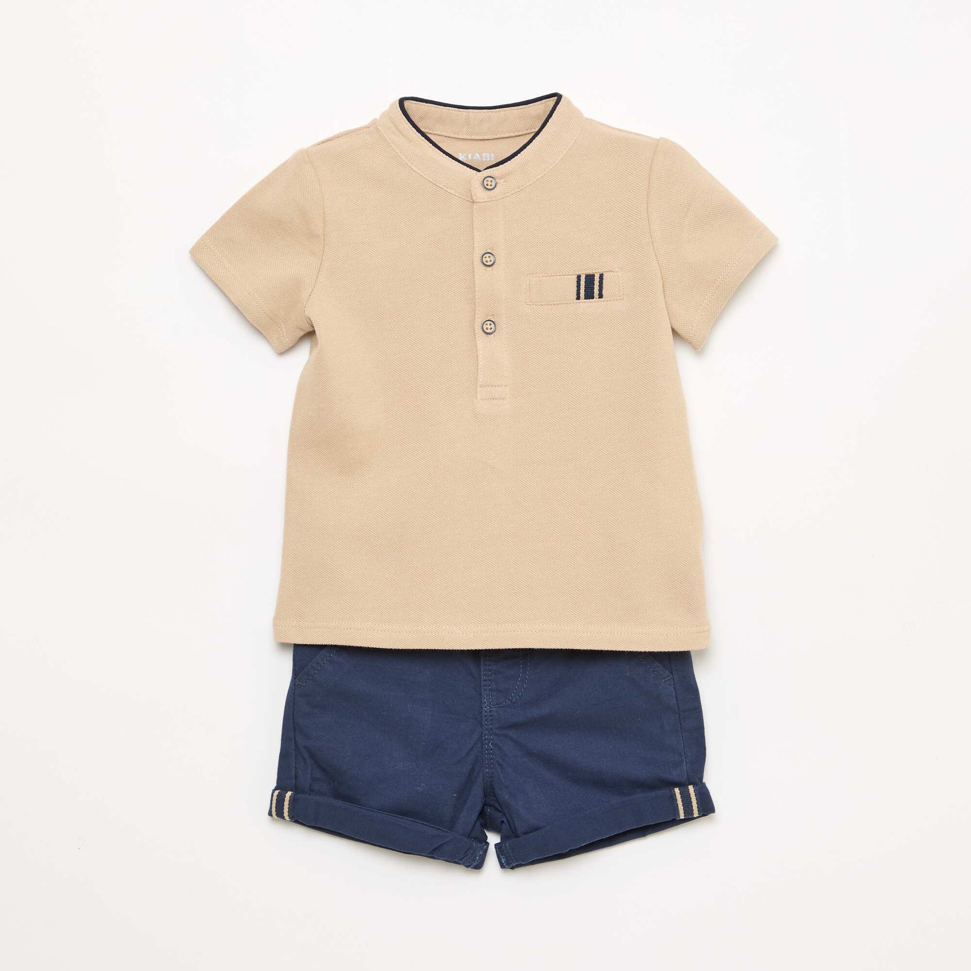 Polo & Shorts Set - 2 Piece BEIGE