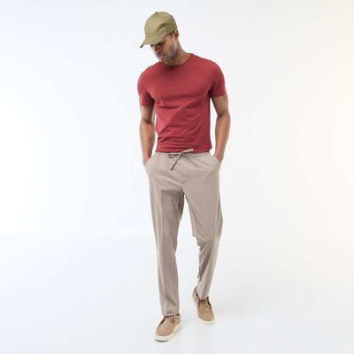 Solid Jogger-Style Trousers BEIGE