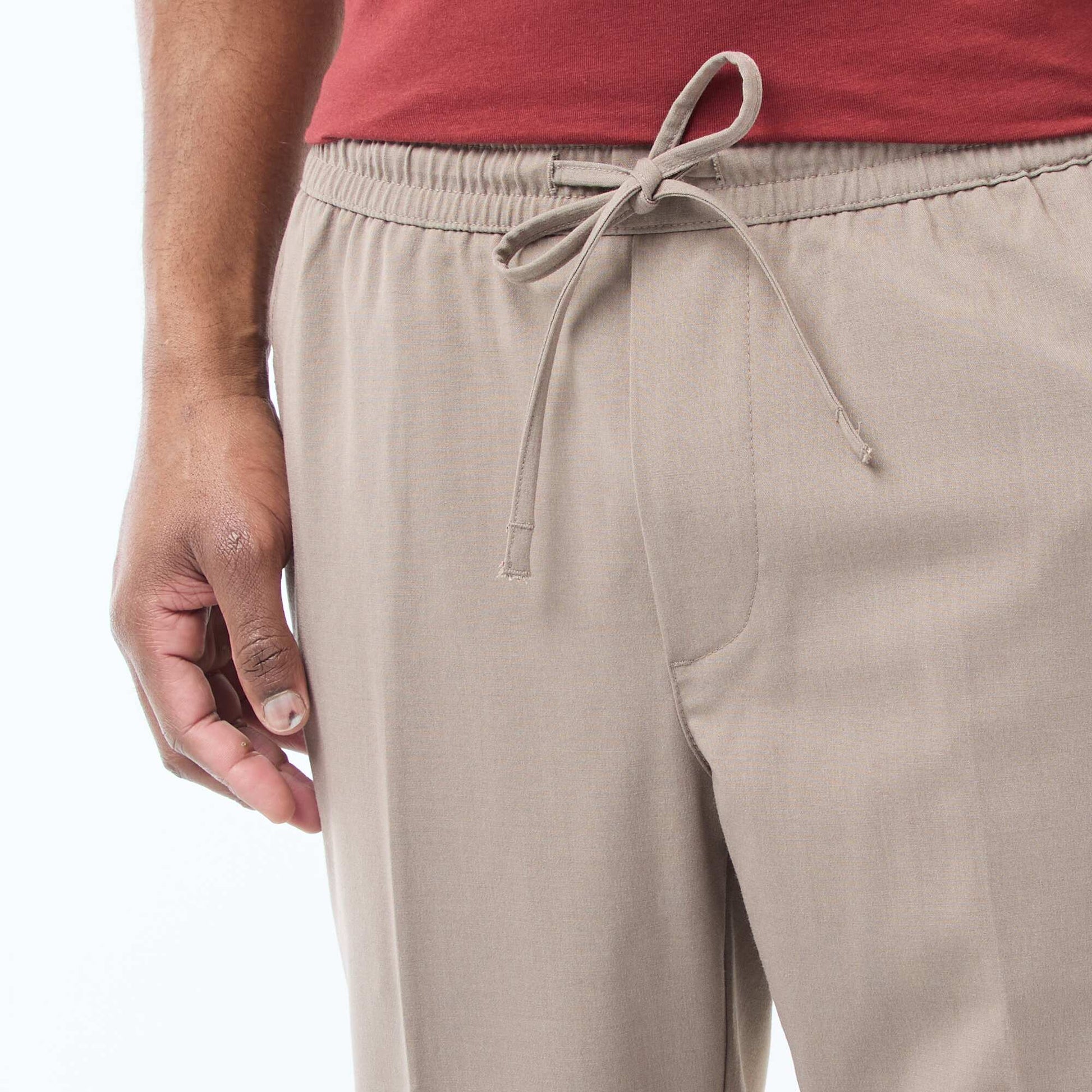 Solid Jogger-Style Trousers BEIGE