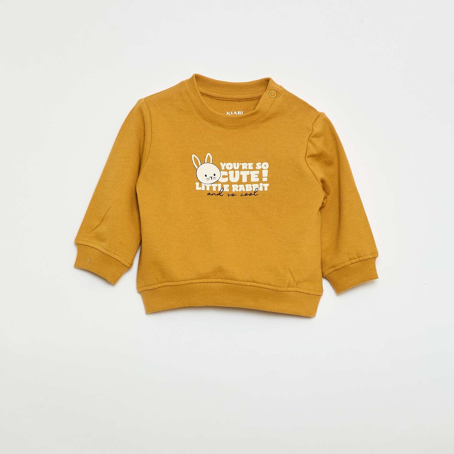 Lightweight Printed Fleece Sweatshirt YELLOW