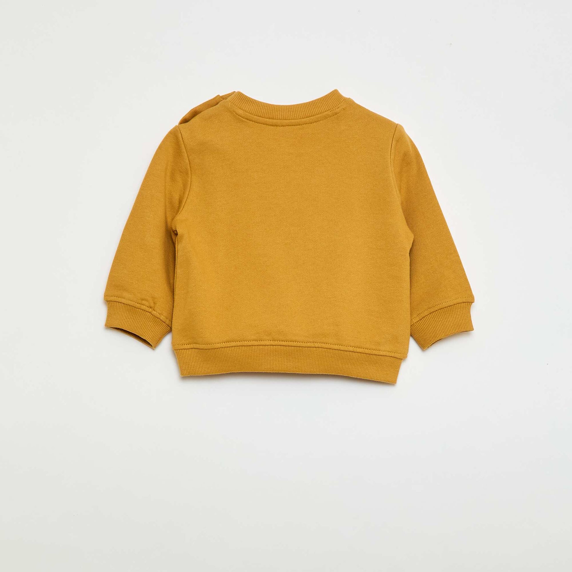 Lightweight Printed Fleece Sweatshirt YELLOW