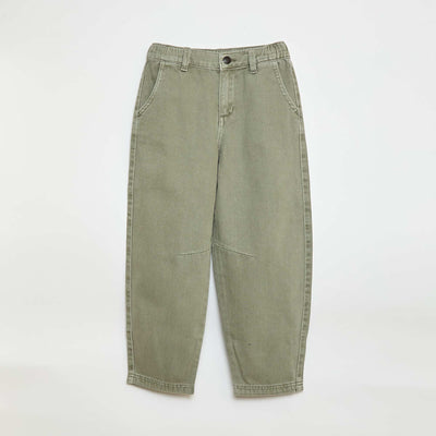Balloon Leg Denim Jeans GREEN